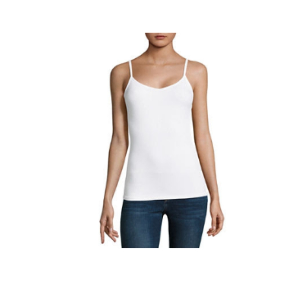 New Small Scoop Neck Camisole in White